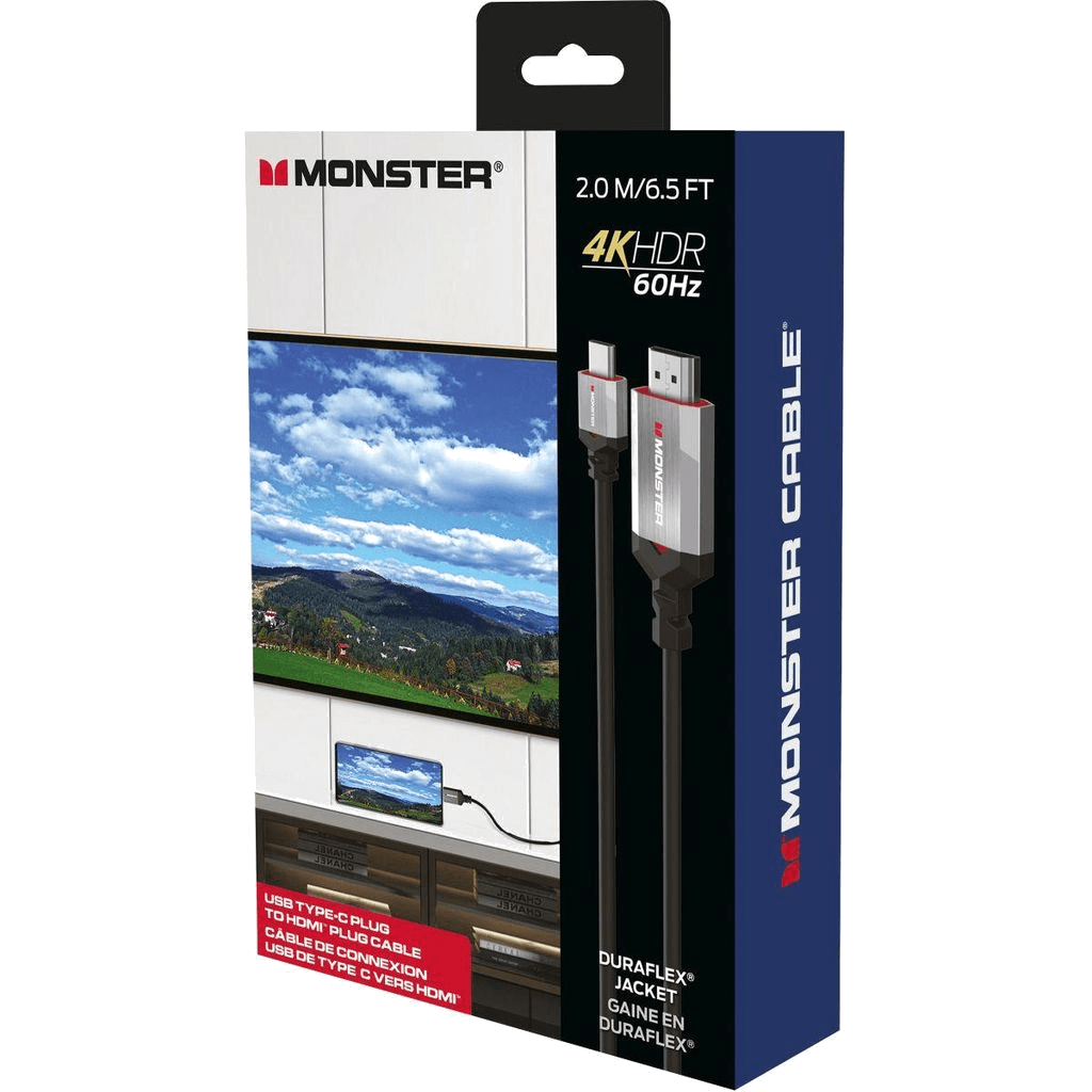 MONSTER CABLE TYPE C VERS HDMI 4K 2M - Couleur Standard
